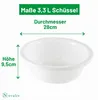 Novaliv 2x Spülschüssel Rund 3,3L, D28 cm, Weiß, BPA-frei & Produktbild-Vorschau 2