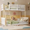 A child's bedroom with a bunk bed, toys, and decorations. Produktbild-Vorschau