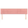 The Living Store Kopfteile 2 Stk. Rosa 80x5x78/88 cm Samt Produktbild-Vorschau 4