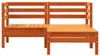 vidaXL Gartensofa 2-Sitzer mit Hocker Wachsbraun Massivholz Produktbild-Vorschau 4