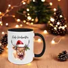 Keramik Tasse - Frohe Weihnachten Highland Cow Produktbild-Vorschau 3