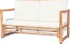 A bamboo sofa with white cushions, shown against a white background. Náhled obrázku produktu