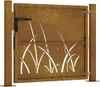 vidaXL Gartentor 100x75 cm Cortenstahl Gras-Design Produktbild-Vorschau 5