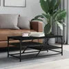 Tavolino nero 100x49x40 cm materiale a base di legno Anteprima dell’immagine prodotto 2