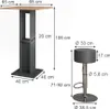Bartisch-Set Vicco Repose Goldkraft Eiche/Anthrazit 65 x 65 Produktbild-Vorschau 7