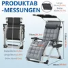 LZQ Gartenliege Klappbar mit Sonnendach, Gepolsterter Produktbild-Vorschau 2