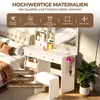 Make-up tafel met spiegel en verstelbare LED-verlichting – Productafbeelding-voorbeeld 6