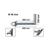 SkyRevolt 40-45cm Geländerausleger Stahl Balkonhalterung Produktbild-Vorschau 5