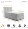 AX LIVING Boxspringbett 120x200 cm Sakarya Creme - Produktbild-Vorschau 7
