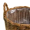 Polyrattan Korb Ø 34cm rund braun mit Einsatz transparent Produktbild-Vorschau 2