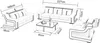 Sofagarnitur Couch Polster Sofa Set 311 Leder Couchen Sofas Produktbild-Vorschau 1