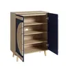 A cabinet with its doors open, showing shelves inside, against a white background. Anteprima dell’immagine prodotto