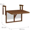 Tavolo da balcone pieghevole Relaxdays, tavolo da balcone Anteprima dell’immagine prodotto 5