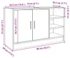 vidaXL Waschbeckenunterschrank Schwarz 90x29x55 cm Produktbild-Vorschau 8