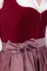 Edelnice Midi Dirndl Lilly Samt Rot 36 Produktbild-Vorschau 7
