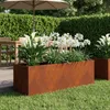 vidaXL Garten-Pflanzgefäß Rostoptik 100 x 30 x 30 cm Produktbild-Vorschau 2