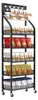 5-stöckiges Display-Regal mit Rollen und 15 Haken, schwarz Náhľad obrázku produktu