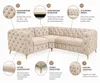Ecksofa Moet L-Form beige 202x262 cm groß – Wohnlandschaft Produktbild-Vorschau 3