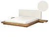 BELIANI Bett Naturfarbene Esche Bouclé u. MDF-Platte mit Produktbild-Vorschau 1