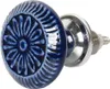 Clayre & Eef Türknauf Ø 4 cm Blau Keramik Blume Produktbild-Vorschau 1