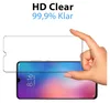 A hand is holding a screen protector over a smartphone. Produktbild-Vorschau