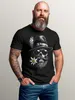 Herren T-Shirt für das  Skull mit Trachtenhut & Edelweiß Produktbild-Vorschau 2