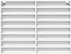 A white, empty shelving unit with multiple shelves. Náhľad obrázku produktu