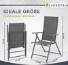 Juskys Gartenstuhl Calena 2er Set - 7-Fach verstellbare Produktbild-Vorschau 3
