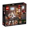 The back of a LEGO Ninjago Spinjitzu-Training 70606 playset box, showing the assembled toy and smaller inset images of play scenarios. Produktbild-Vorschau