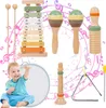 OKWISH Percussion Instrumente Holz, Orff Set 6-teilig, Orff Produktbild-Vorschau 6