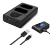 Trade-Shop USB-C Doppel Dual Schnell-Ladegerät für 2 Akkus Produktbild-Vorschau 1