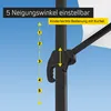 Ampelschirm 4x3m rechteckig Sonnenschirm Terrasse drehbar Produktbild-Vorschau 10
