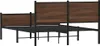 vidaXL Kovová postel bez matrace vzhledu dubu 140x190 cm Náhled obrázku produktu 5