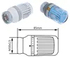 Fialová/šedá chladicí termostatická hlavice M30x1,5 Crystal Náhled obrázku produktu 3