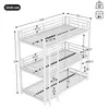 A diagram of a white triple bunk bed with dimensions indicated. Náhled obrázku produktu