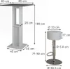 Set di tavoli da bar Vicco Repose Bianco/antracite 65 x 65 Anteprima dell’immagine prodotto 2