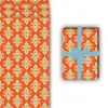 Paisley Geschenkpapier mit Lilien Ornament, orange zum Produktbild-Vorschau 3