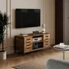 Mobile TV a 2 ante in stile vintage loft, marrone rustico, Anteprima dell’immagine prodotto 5