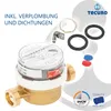 tecuro Wasserzähler mit Baulänge 110 mm, Q³ 2,5 m³/h, DN15, Produktbild-Vorschau 3
