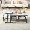 CDGlobal Couchtisch 2er Set, Moderne Wohnzimmertisch mit Produktbild-Vorschau 10