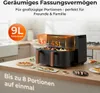KLAMER Heißluftfritteuse Duo 9 L – Doppelkammer Airfryer Produktbild-Vorschau 2