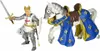 A toy knight figure and his horse are displayed against a white background. Podgląd zdjęcia produktu