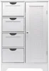 FineBuy schmaler Standschrank Schubladen & Tür 80 cm Produktbild-Vorschau 6