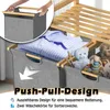 LARS360 Bac à linge en bambou avec étagère - Bac à linge Voir les images du produit 6