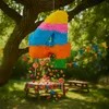 Relaxdays Pinata n. 4, pinata arcobaleno per compleanno, Anteprima dell’immagine prodotto 2