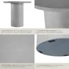 Table de jardin ronde TALMI 86,5x75,5cm - gris béton Voir les images du produit 5