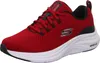 A red Skechers sneaker with a white sole is shown against a white background. Produktbild-Vorschau