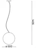 Ideal Lux 136011 Sole Außenleuchte Hängekugel Ø 50cm Weiß Produktbild-Vorschau 9