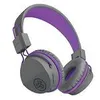 A pair of gray and purple headphones is shown against a white background. Produktbild-Vorschau