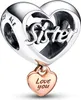 Wisiorek Pandora "Love You Sister" Heart Charm 782244C00 Podgląd zdjęcia produktu 1